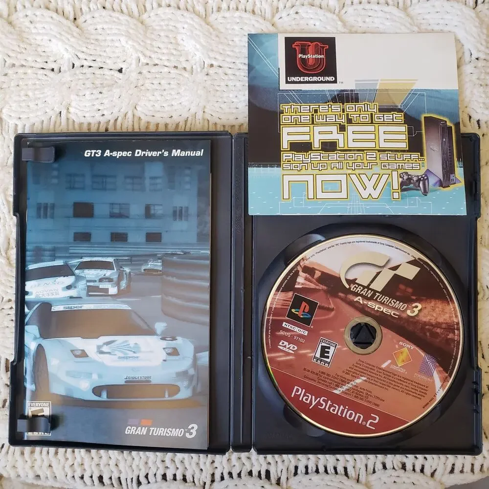 Sony PS2 Bundle Of 3 Racing Games: Gran‎ Turismo 3, Corvette, R:Racing Evolution
